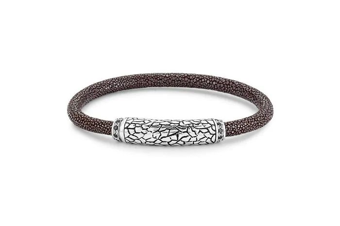 Bracelets Stingray Leather Bracelet Brown Samuel B