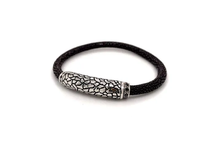 Bracelets Stingray Leather Bracelet Brown Samuel B