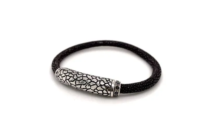 Bracelets Stingray Leather Bracelet Brown Samuel B