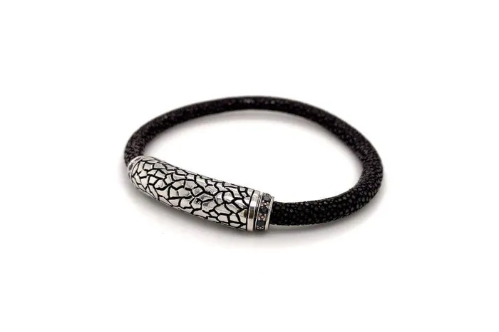 Bracelets Stingray Leather Bracelet Brown Samuel B