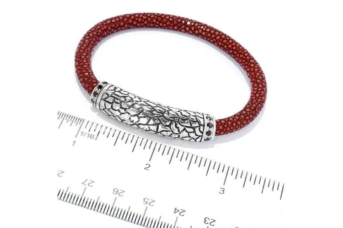 Bracelets Stingray Leather Bracelet Brown Samuel B