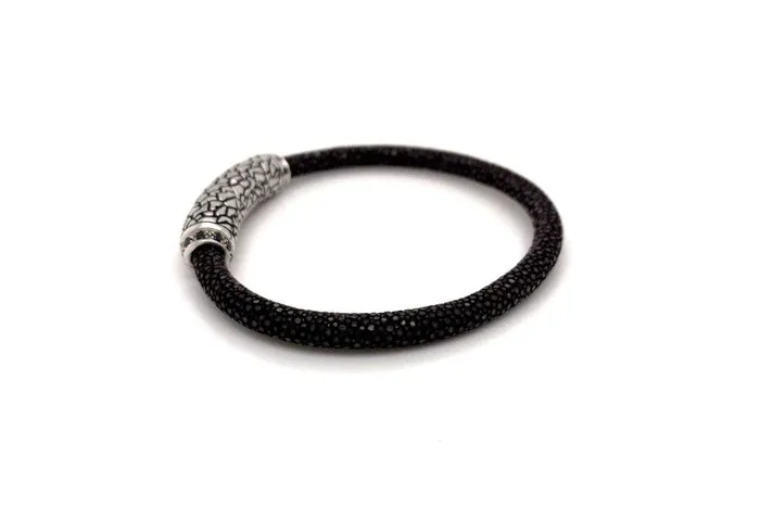 Bracelets Stingray Leather Bracelet Brown Samuel B