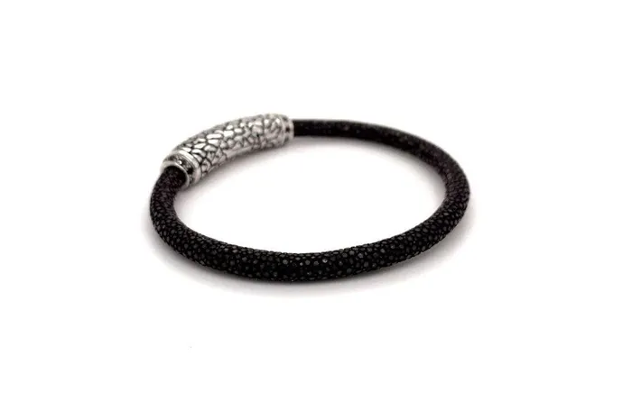 Bracelets Stingray Leather Bracelet Brown Samuel B