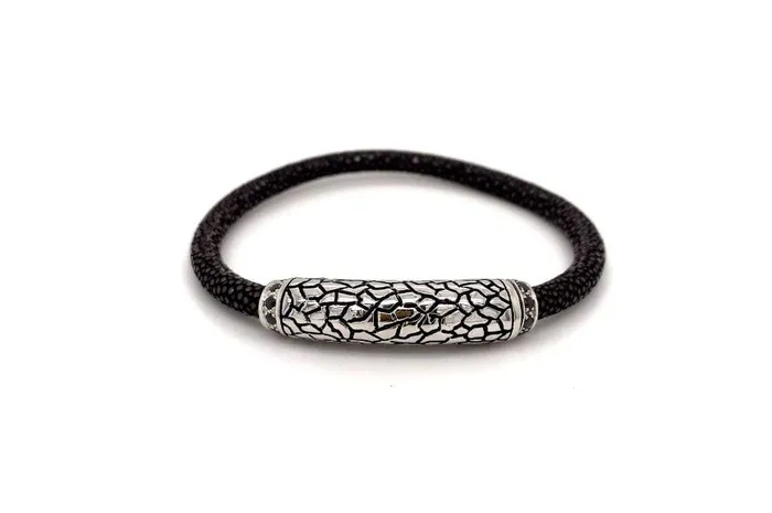 Bracelets Stingray Leather Bracelet Brown Samuel B