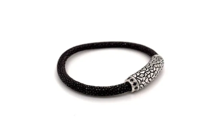 Bracelets Stingray Leather Bracelet Brown Samuel B