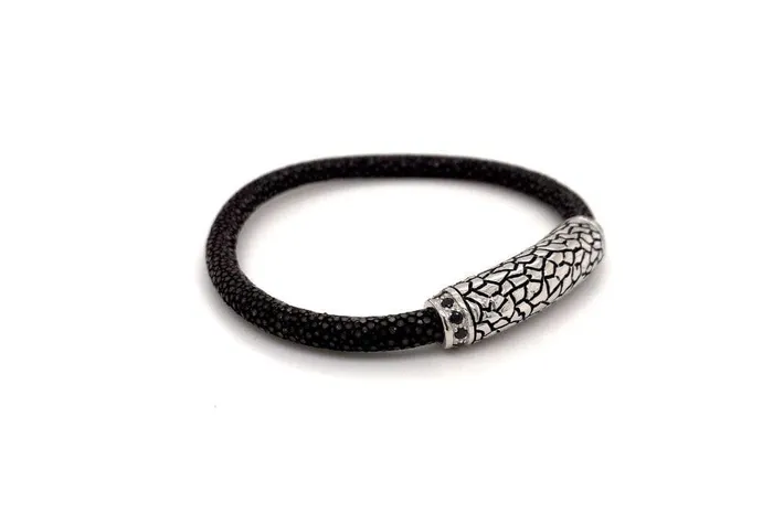 Bracelets Stingray Leather Bracelet Brown Samuel B