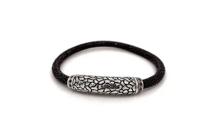 Bracelets Stingray Leather Bracelet Brown Samuel B