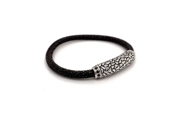 Bracelets Stingray Leather Bracelet Brown Samuel B
