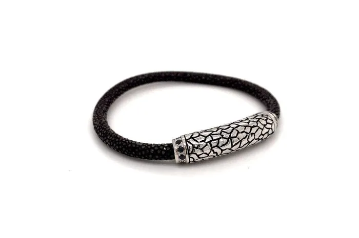 Bracelets Stingray Leather Bracelet Brown Samuel B