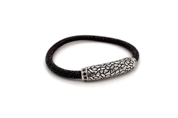 Bracelets Stingray Leather Bracelet Brown Samuel B