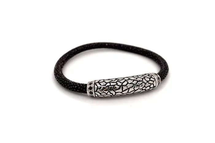 Bracelets Stingray Leather Bracelet Brown Samuel B