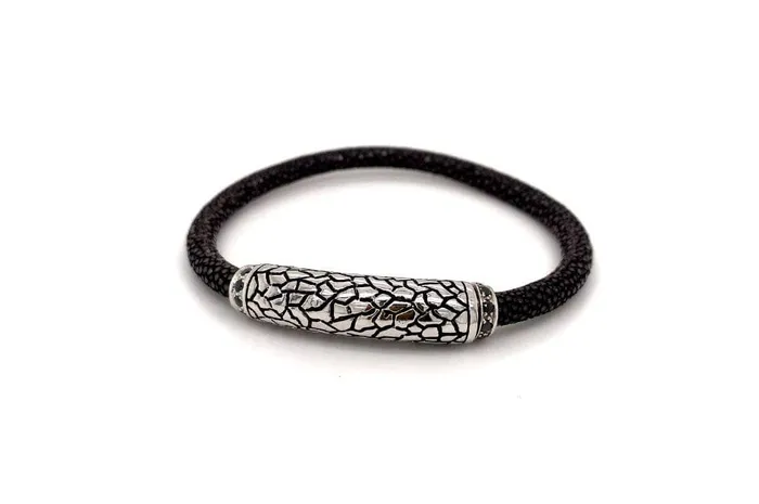 Bracelets Stingray Leather Bracelet Brown Samuel B