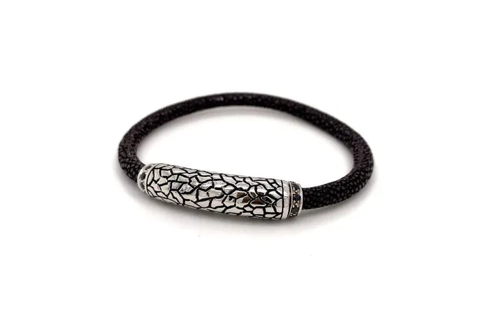Bracelets Stingray Leather Bracelet Brown Samuel B