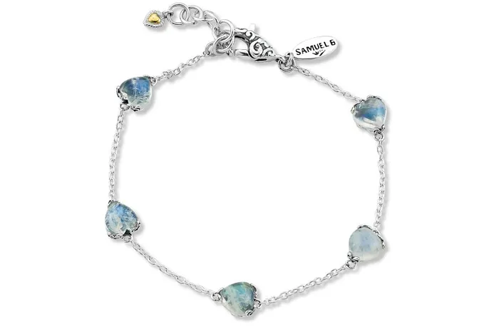 Glow Heart Bracelet Rainbow Moonstone Samuel B Bracelets