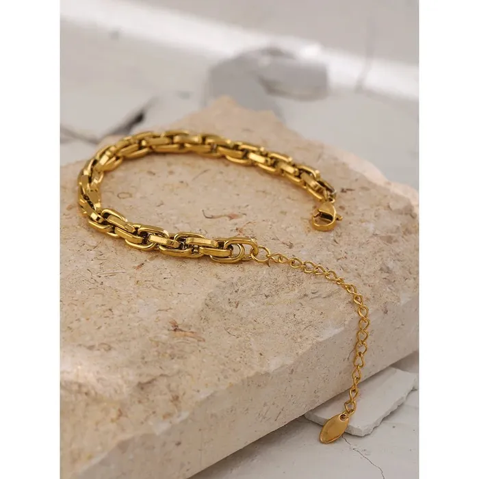 Gold Rolo Chain Bracelet Mabel Love Co Bracelets