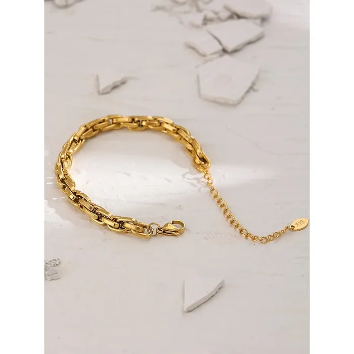 Gold Rolo Chain Bracelet Mabel Love Co Bracelets