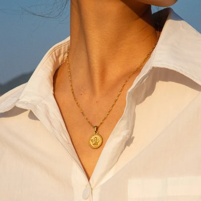 Mabel Love Co Necklaces Gold Angel Necklace