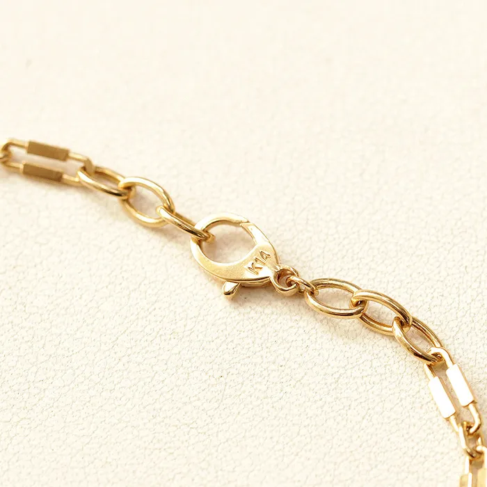 MinimalBijoux Bracelets 14K Gold Clip Lock Chain Bracelet Anklet