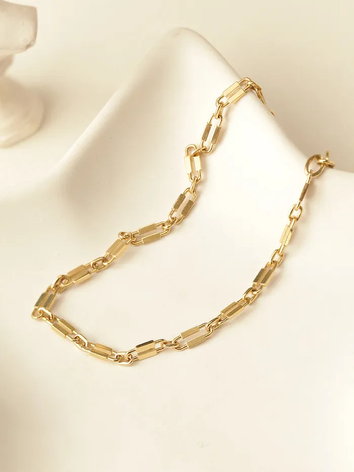 MinimalBijoux Bracelets 14K Gold Clip Lock Chain Bracelet Anklet
