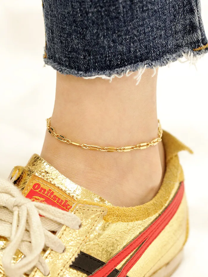 MinimalBijoux Bracelets 14K Gold Clip Lock Chain Bracelet Anklet