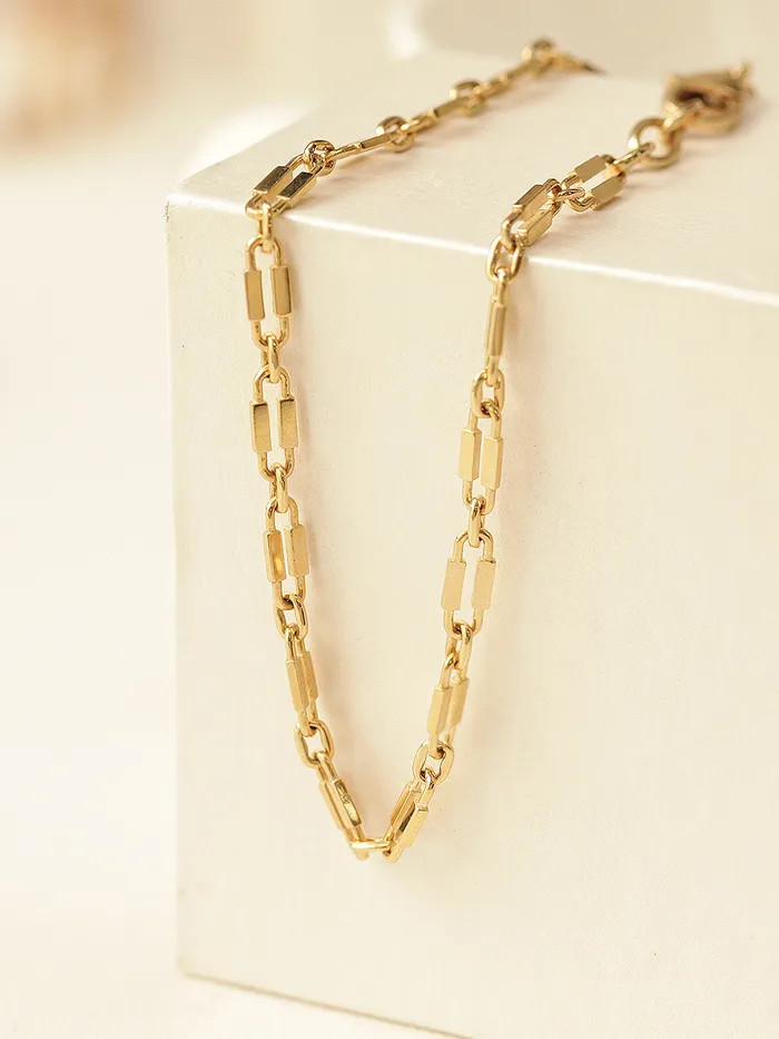 MinimalBijoux Bracelets 14K Gold Clip Lock Chain Bracelet Anklet