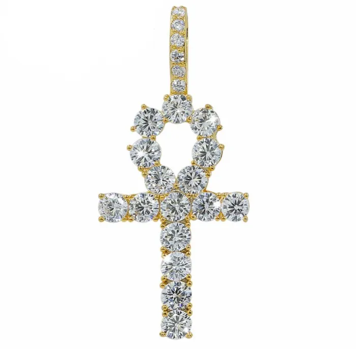 Necklaces MICRO DIAMOND ANKH NECKLACE apollo31gold