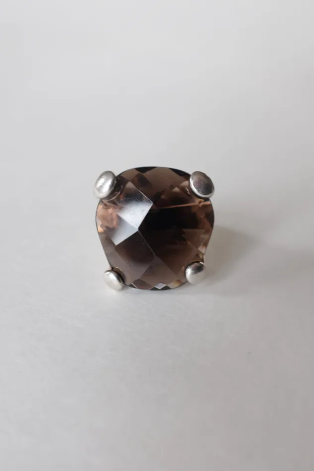 Rings collectionno2 SMALL FINGER BOLD BROWN VINTAGE RING 925 Rings collectionno2 SMALL FINGER BOLD BROWN VINTAGE RING 925