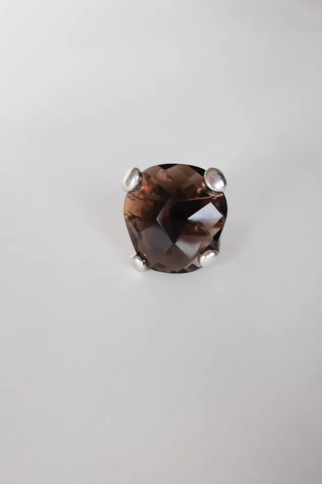 Rings collectionno2 SMALL FINGER BOLD BROWN VINTAGE RING 925 Rings collectionno2 SMALL FINGER BOLD BROWN VINTAGE RING 925