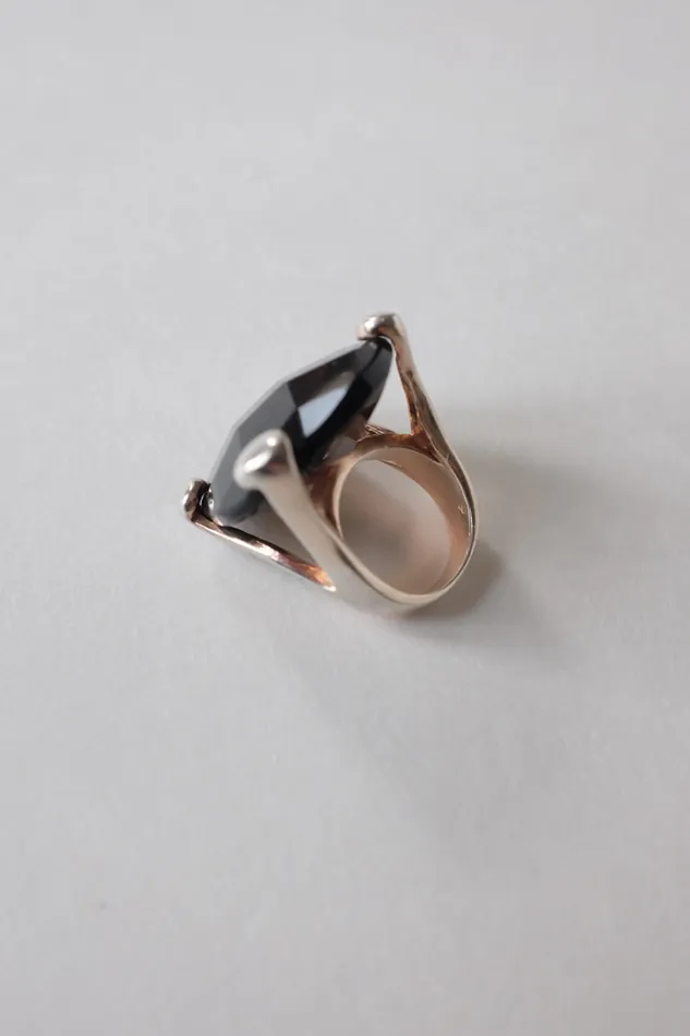 Rings collectionno2 SMALL FINGER BOLD BROWN VINTAGE RING 925 Rings collectionno2 SMALL FINGER BOLD BROWN VINTAGE RING 925