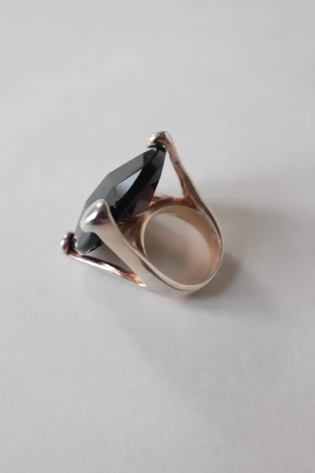 Rings collectionno2 SMALL FINGER BOLD BROWN VINTAGE RING 925 Rings collectionno2 SMALL FINGER BOLD BROWN VINTAGE RING 925