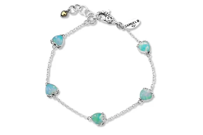 Samuel B Bracelets Glow Heart Bracelet Opal