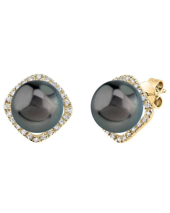 SPT Earrings Tahitian South Sea Pearl Diamond Ella Earrings