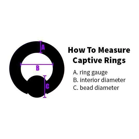 Tulsa Body Jewelry Rings 14g Stainless Captive Round CZ Bead Ring