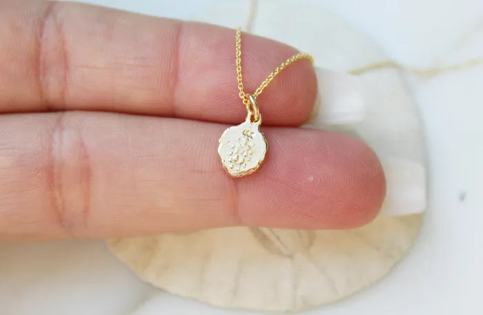 14K Gold Tiny Miraculous Medal Necklace TheLittleCatholic Necklaces