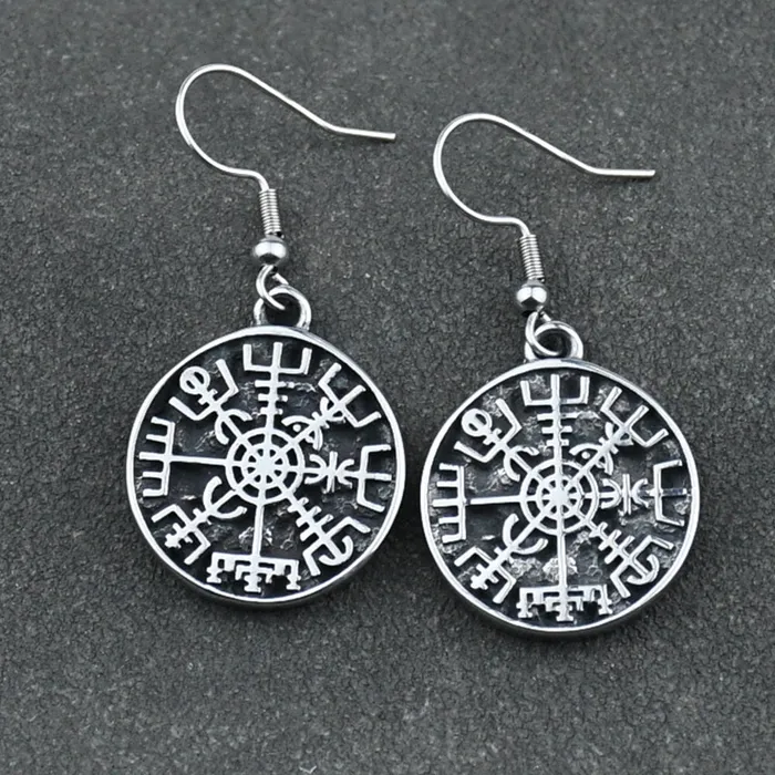 Earrings Viking Earrings Vegvisir Valhalla Vikings