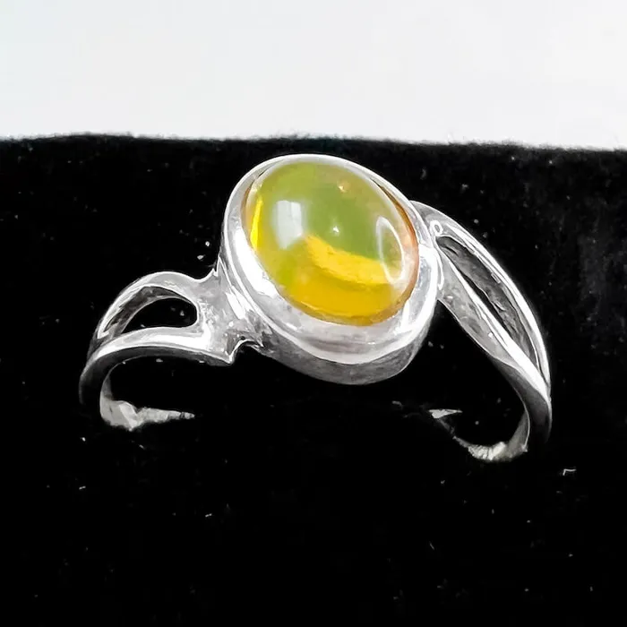 Magic Crystals Rings Natural Opal Sterling Silver Ring