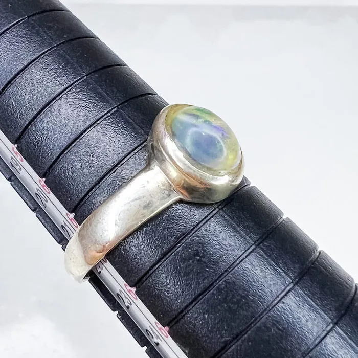Magic Crystals Rings Natural Opal Sterling Silver Ring