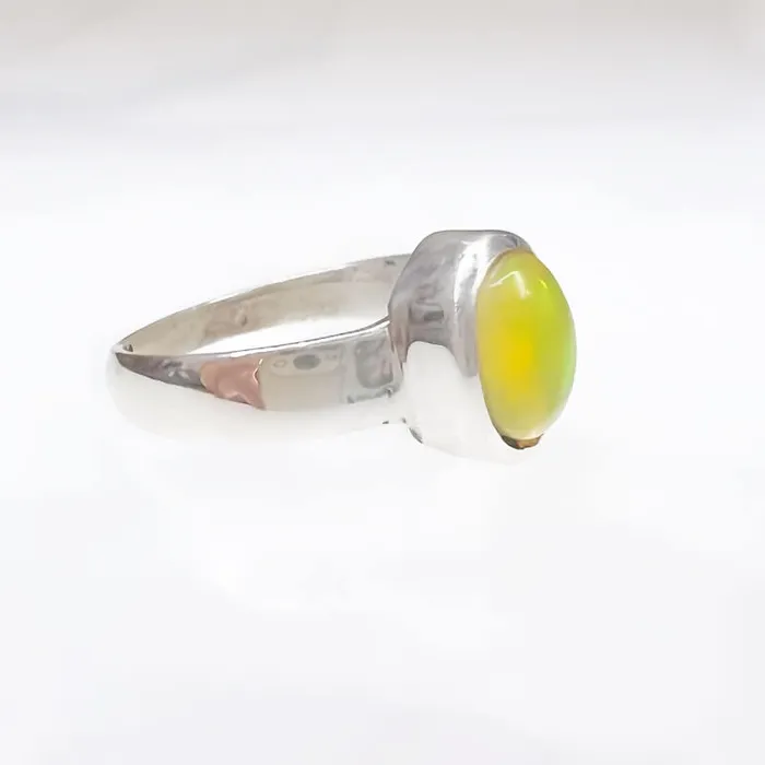 Magic Crystals Rings Natural Opal Sterling Silver Ring