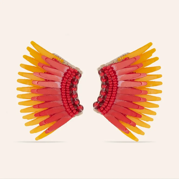 Mignonne Gavigan Earrings Mini Madeline Earrings Red Yellow