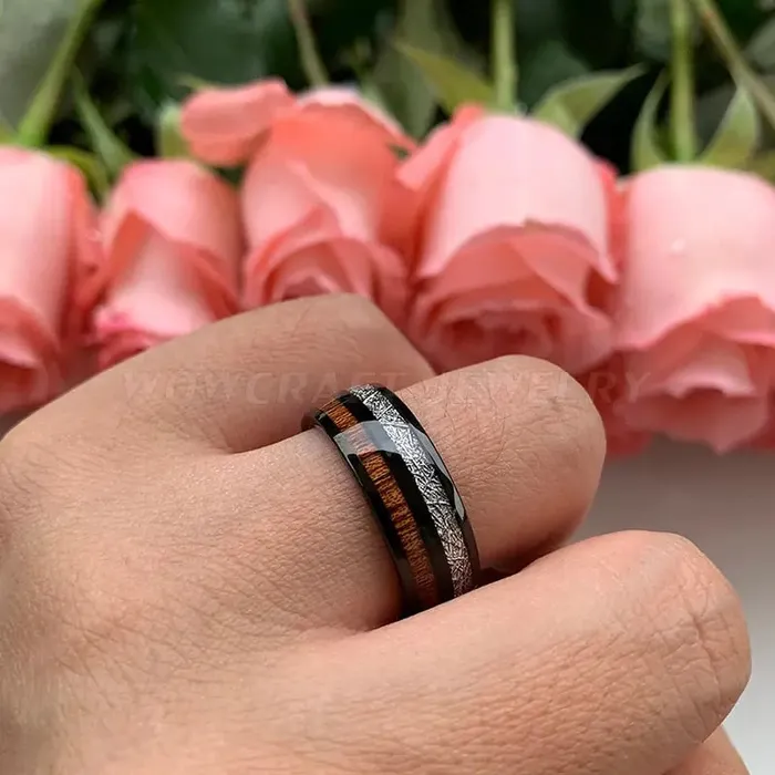 Moissanite Engagement Rings Jewelry Luxus Moissanite Rings Mens Wedding Band Mens Wedding Bands Made from Unique Materials