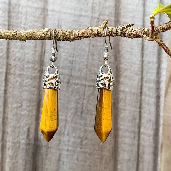 Natural Crystal Earrings Magic Crystals Earrings