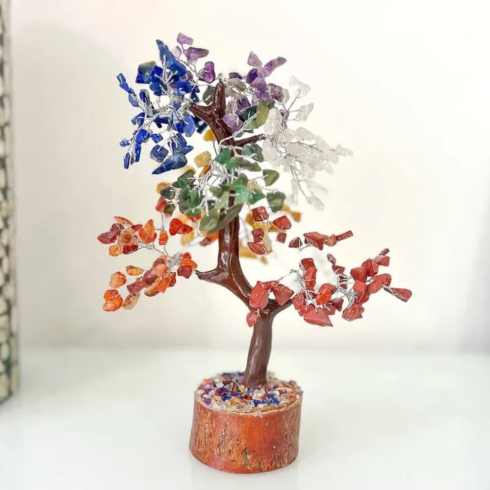 Natural Gemstone Chakra Tree Magic Crystals Necklaces