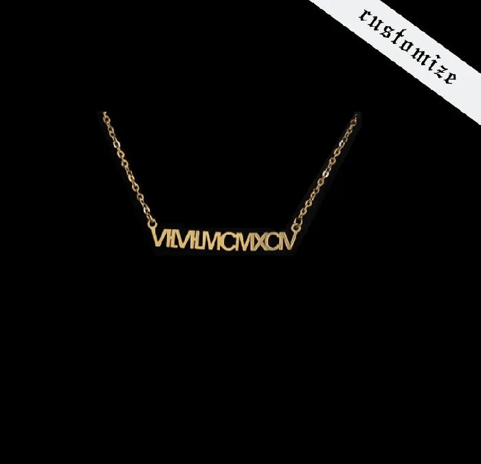 Necklaces aiobo Roman Numeral Necklace