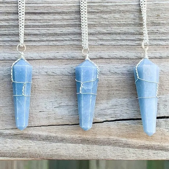 Necklaces Magic Crystals Gemstone Double Point Pendant Necklace