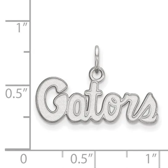Necklaces Sterling Silver Rhodiumplated LogoArt University of Florida Gators Script Extra Small Pendant Shop IDC estore Necklaces Sterling Silver Rhodiumplated LogoArt University of Florida Gators Script Extra Small Pendant Shop IDC estore