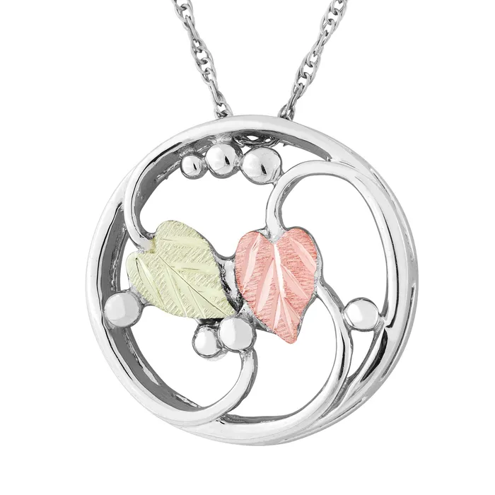 Necklaces TR Jewelry Concepts Landstroms Black Hills Gold Silver Circle Pendant