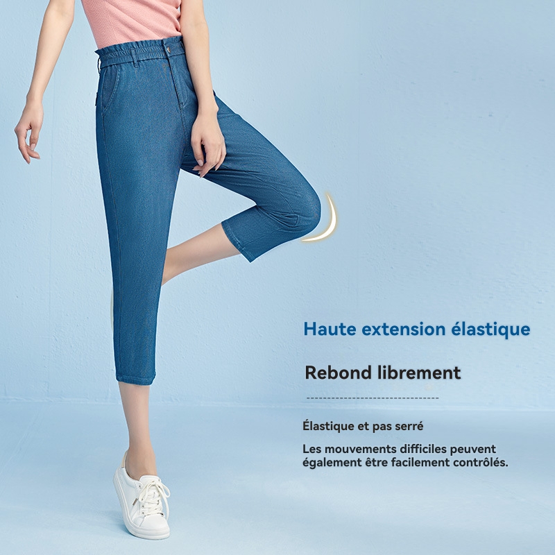 Pantalon Tregging 7/8E En Jean Stretch  Femme | Leggings Bas Femme