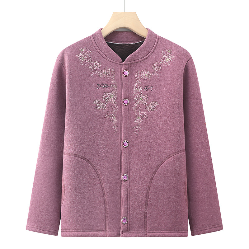 Veste Polaire Zippée Brodée Fleurs  Femme | Gilets & Cardigans Gilets & Cardigans Femme